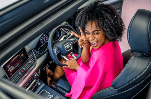 Audi SA brand ambassador Nomzamo Mbatha receives Audi SQ5