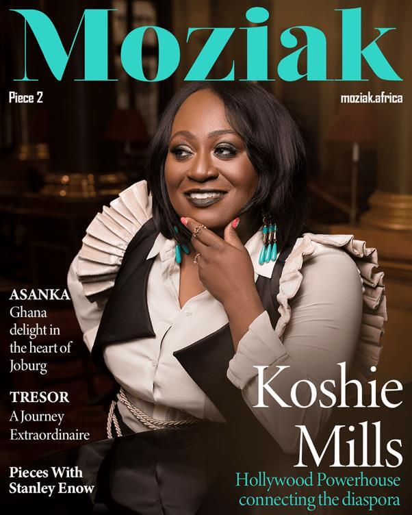 Koshie Mills features on the cover of Moziak Magazine