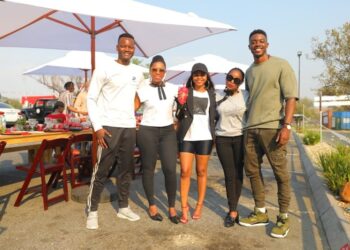 Tino Chinyani, Khanya Mkangisa and Tebello Motsoane KFC