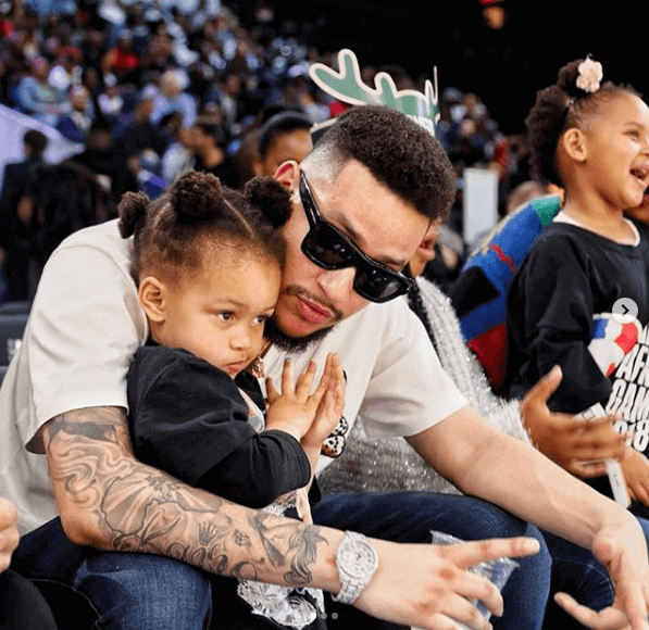 Rapper AKA and his daughter Kairo Forbes