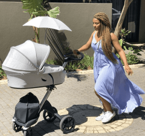 Jessica Nkosi with her baby
