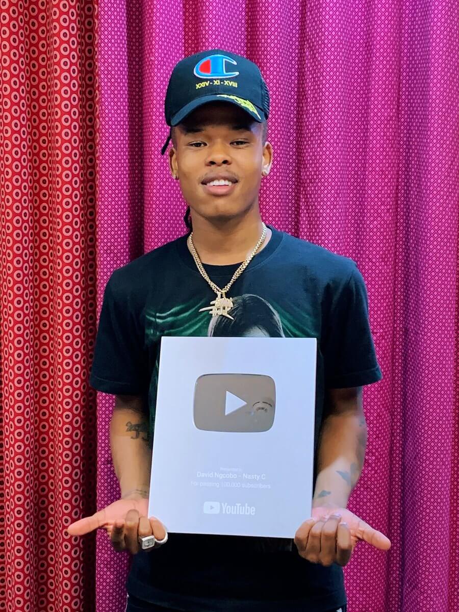 Nasty C YouTube plaque