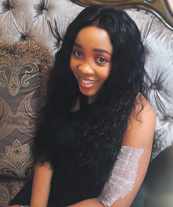 Sbahle Mpisane at home