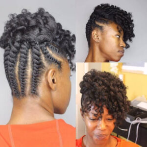 Natural curls with flat twist _ natural hairstyles