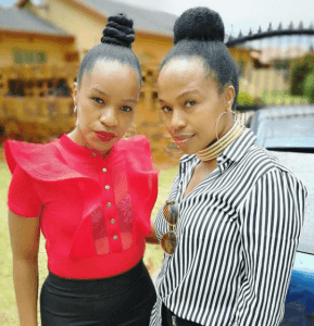 Sindi Dlathu and twin sister Zanele Dlathu South African celebrity twins