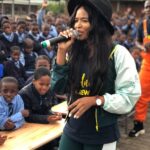 Ayanda Thabethe visiting Sikhona Primary School KZN
