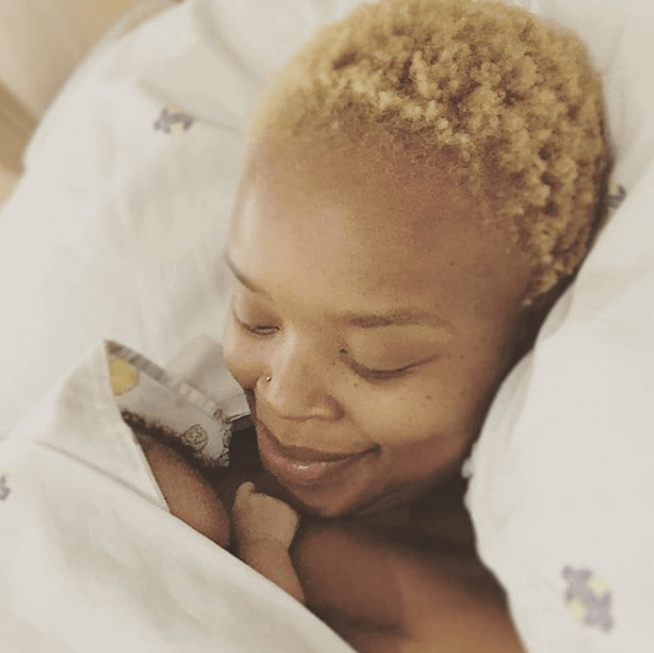 Zoleka Mandela gives birth