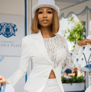 Enhle Mbali Miss South Africa red carpet