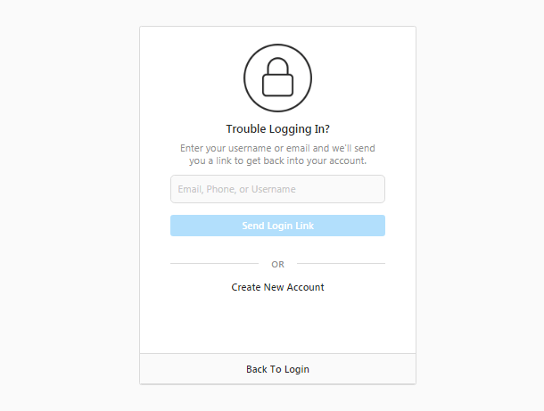 instagram login password
