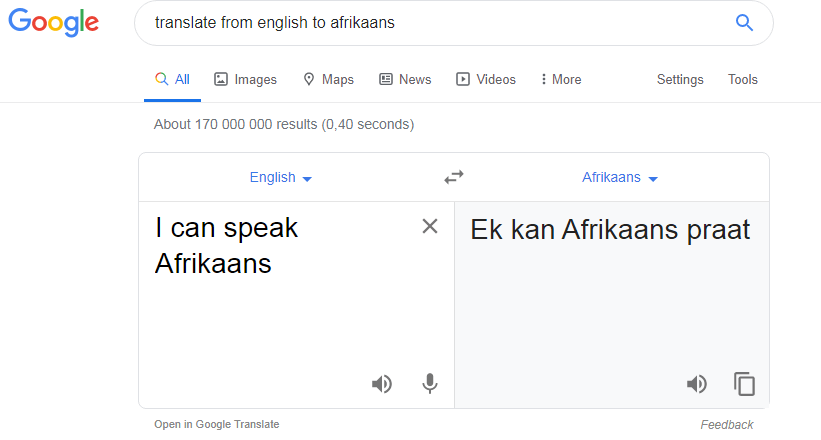 translate from english to afrikaans