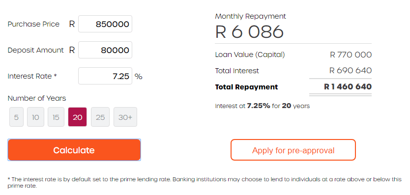 Bond Repayment Calculator