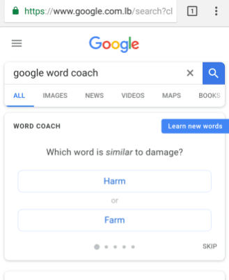 coach word google