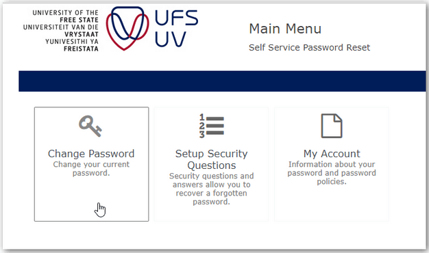 UFS Self Service Change Password