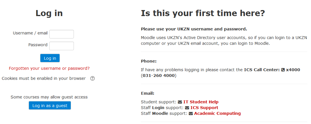 How to Access Moodle Ukzn