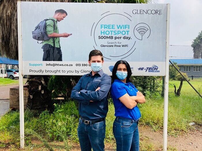 Ian Troskie, Community Manager at Glencore Coal and Shireen Powell, Chief Operating Officer of Isizwe.[2]