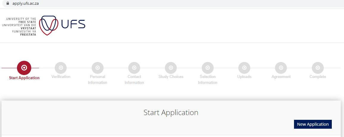 UFS online application process