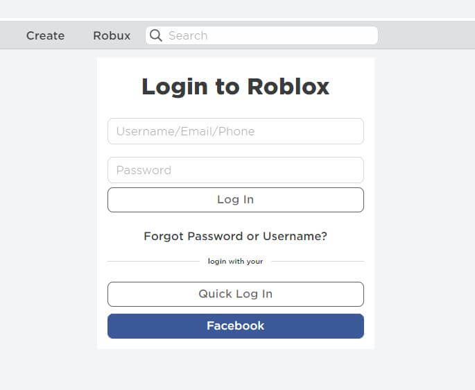 roblox login without email