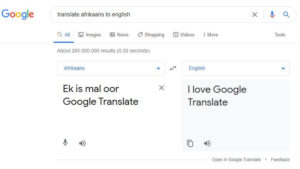Translate Afrikaans to English