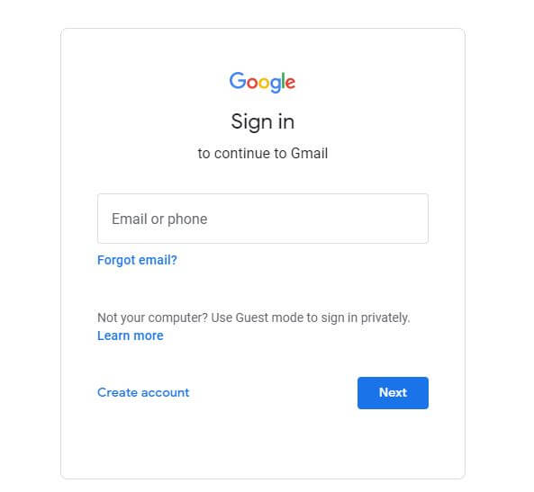 How to Sign in to Gmail Account