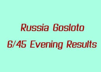 Russia Gosloto Evening Results For Today
