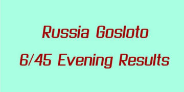 Russia Gosloto Evening Results For Today
