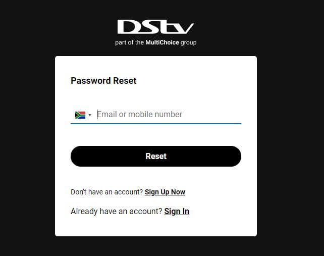DStv Now Login Password South Africa
