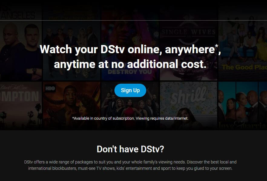 DStv Now Login Password in South Africa