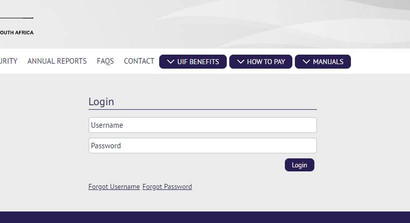 UIF Login SA