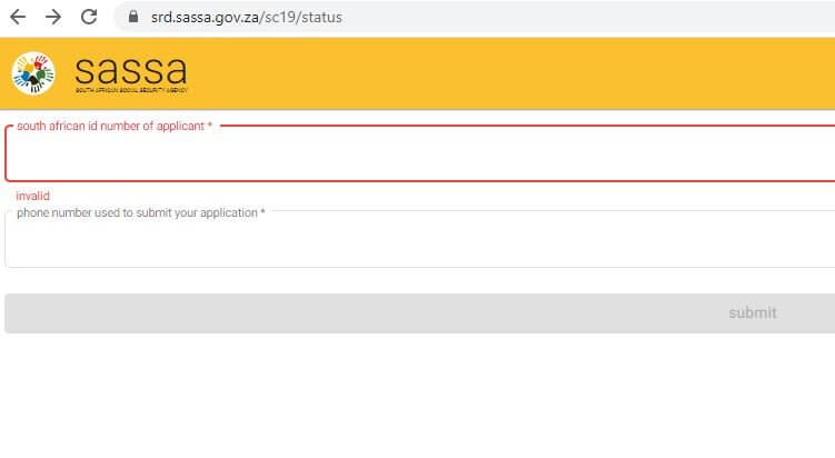 SASSA R350 Grant Application Status Check