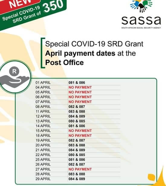 SASSA SRD Payment Dates For April 2022