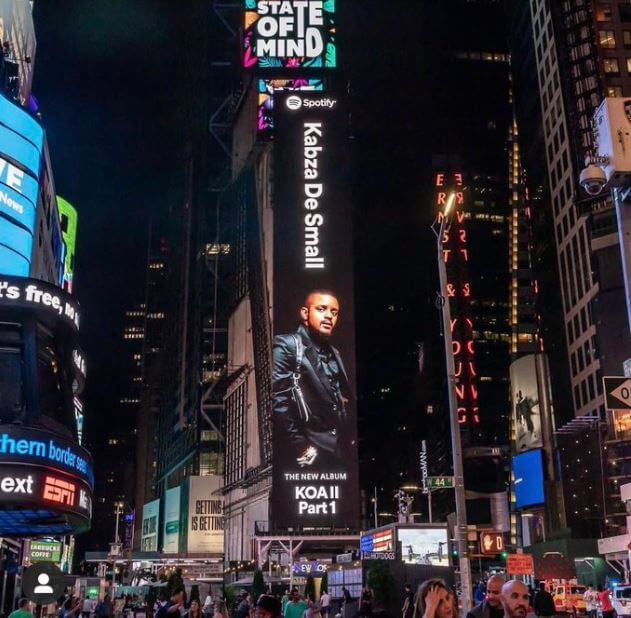 Kabza De Small New York’s Times Square on Spotify billboard