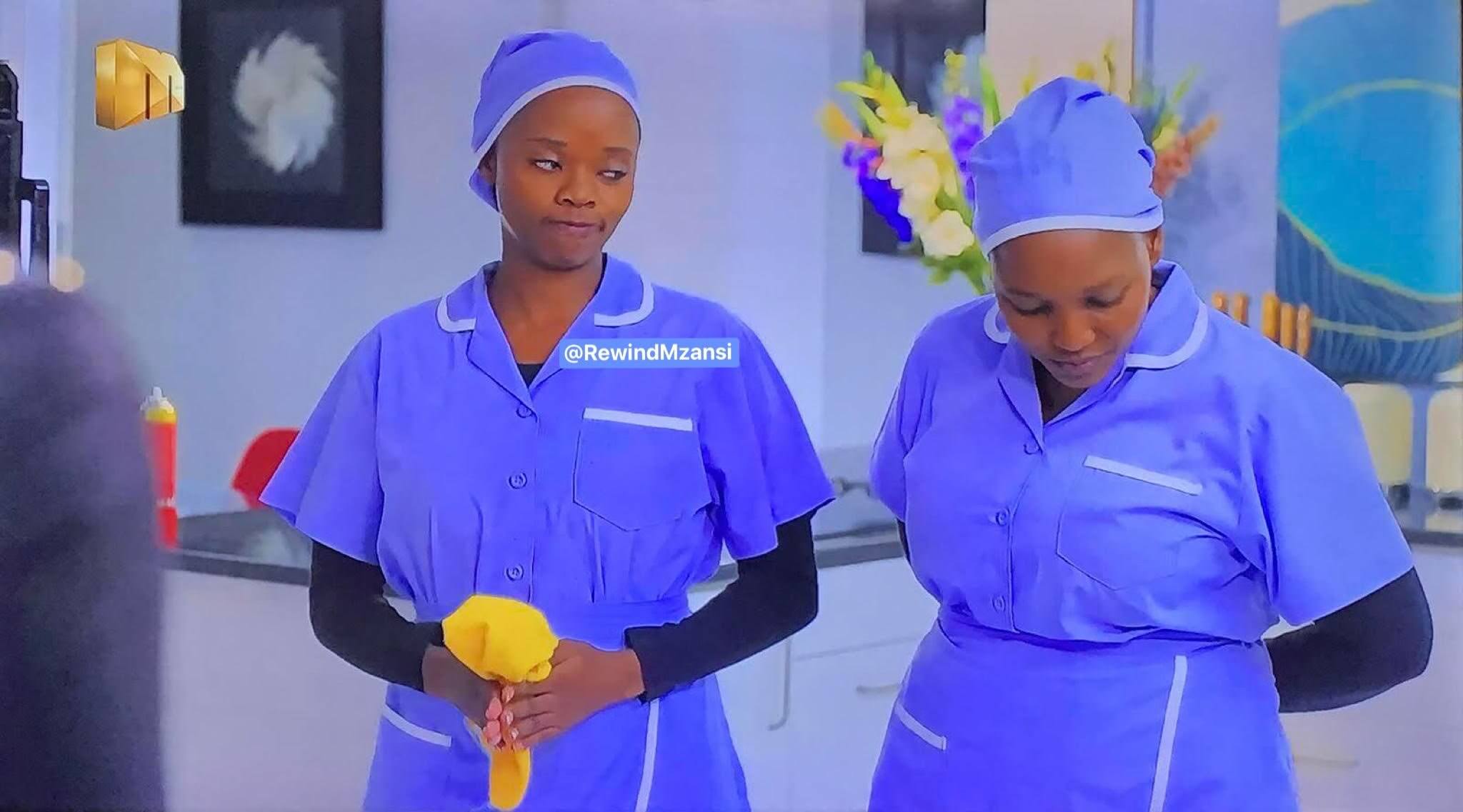 Harriet's helpers fight as Vuyiswa remembers she's pregnant The Queen Mzansi