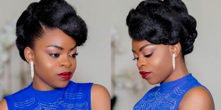 straight up hairstyle Faux Updo
