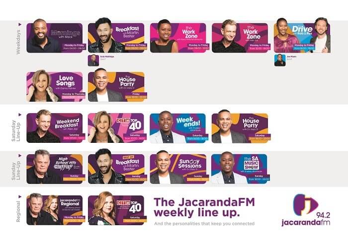 Jacaranda FM Line-up_August 2022