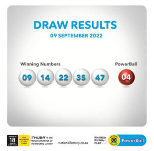 PowerBall Results for Yesterday Friday, 9 September 2022
