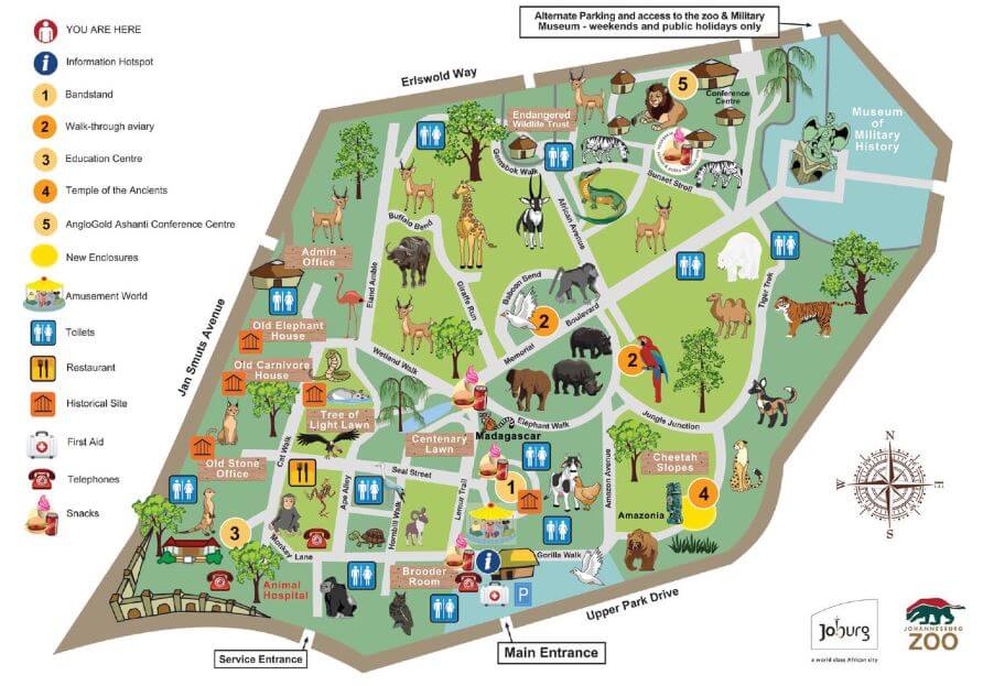 Joburg Zoo Map