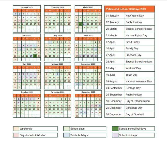 2023 Coastal School Calendar