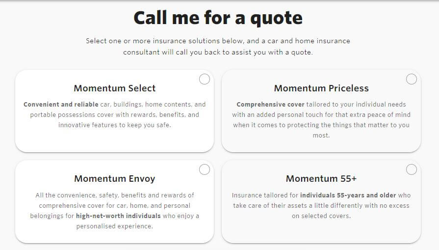 Momentum Car Insurance Quotes for South Africans