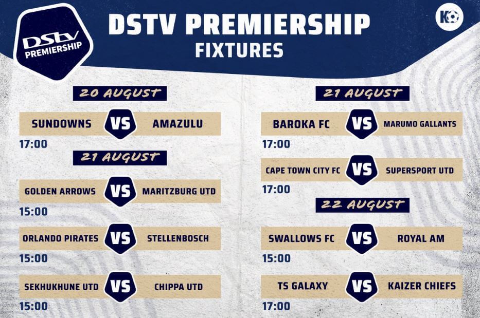 DStv Premiership Fixtures 2022-23