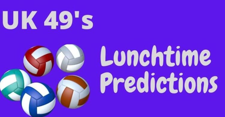 UK49s Lunchtime Predictions for Today's Draw