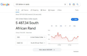 How Much Is 300 Dollars In Rands
