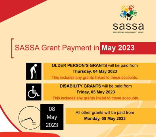 Sassa Grant Payment Schedule For May 2023
