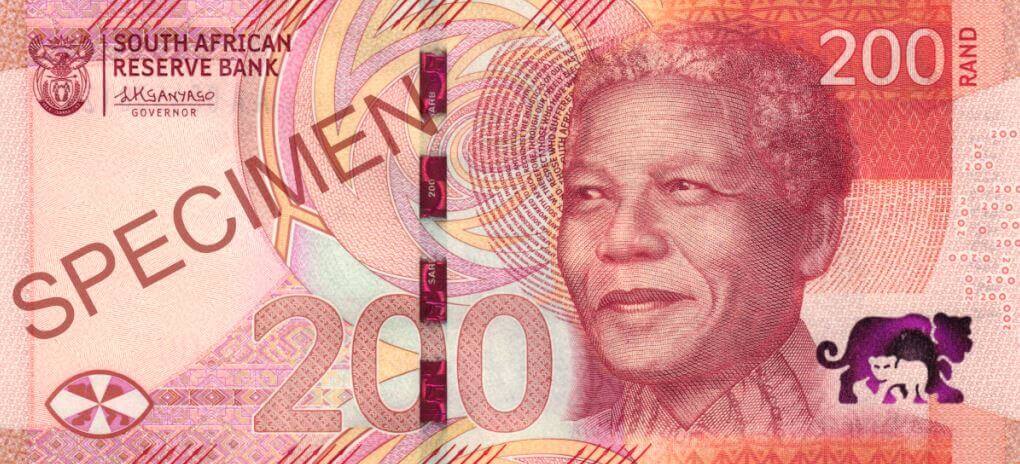 R200 Front - Portrait of Nelson Mandela SOUTH AFRICAN RESERVE BANK