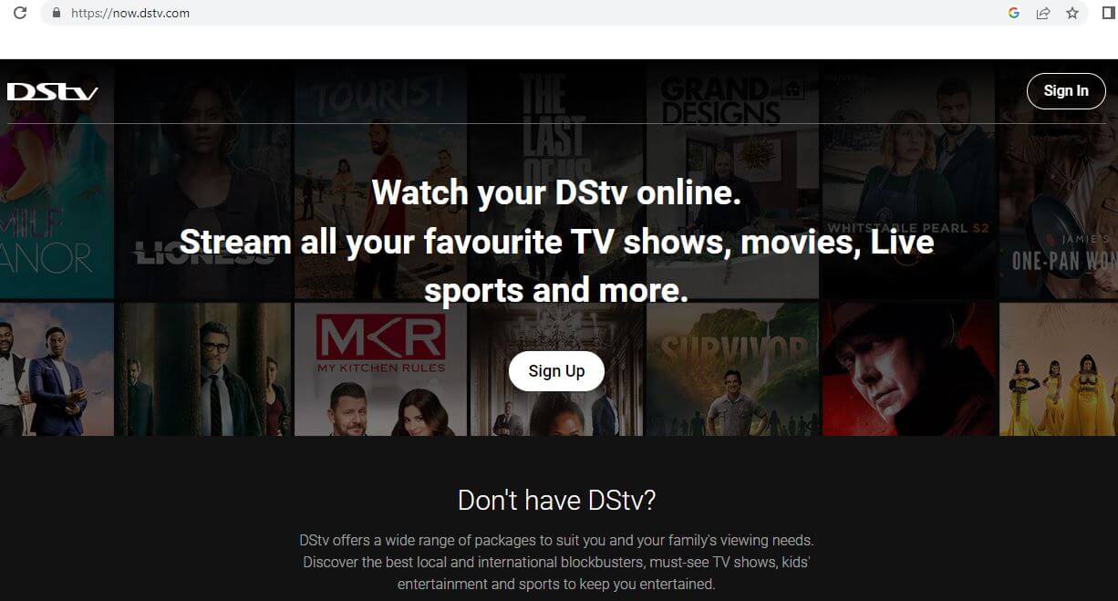 DSTV Now Login South Africa