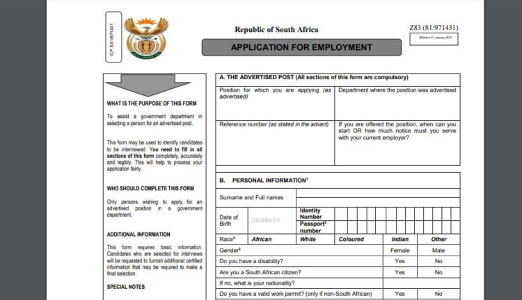 How To Download www.dpsa.gov.za vacancies 2023 Z83 Form?