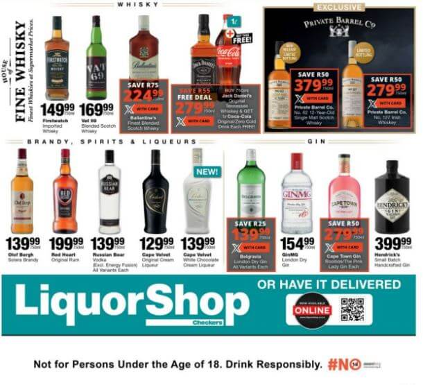 Checkers Liquor Specials, Catalogues & Promotions South Africa