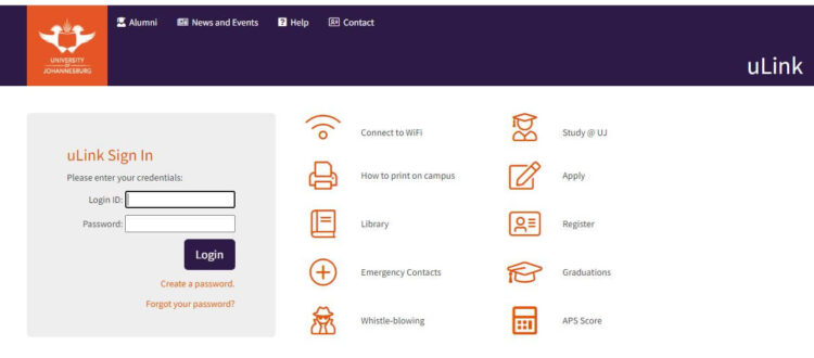 UJ uLink Login South Africa - How to Login UJ uLink South Africa