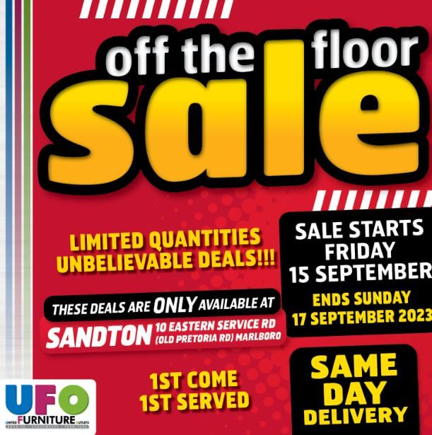United Furniture Outlets UFO Off The Floor Sale