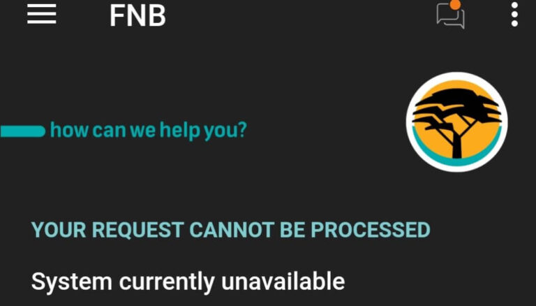 List Of FNB Error Codes In South Africa