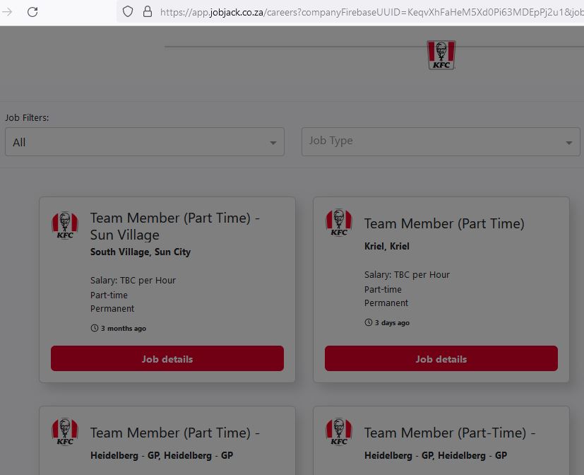 Jobjack KFC Application Form